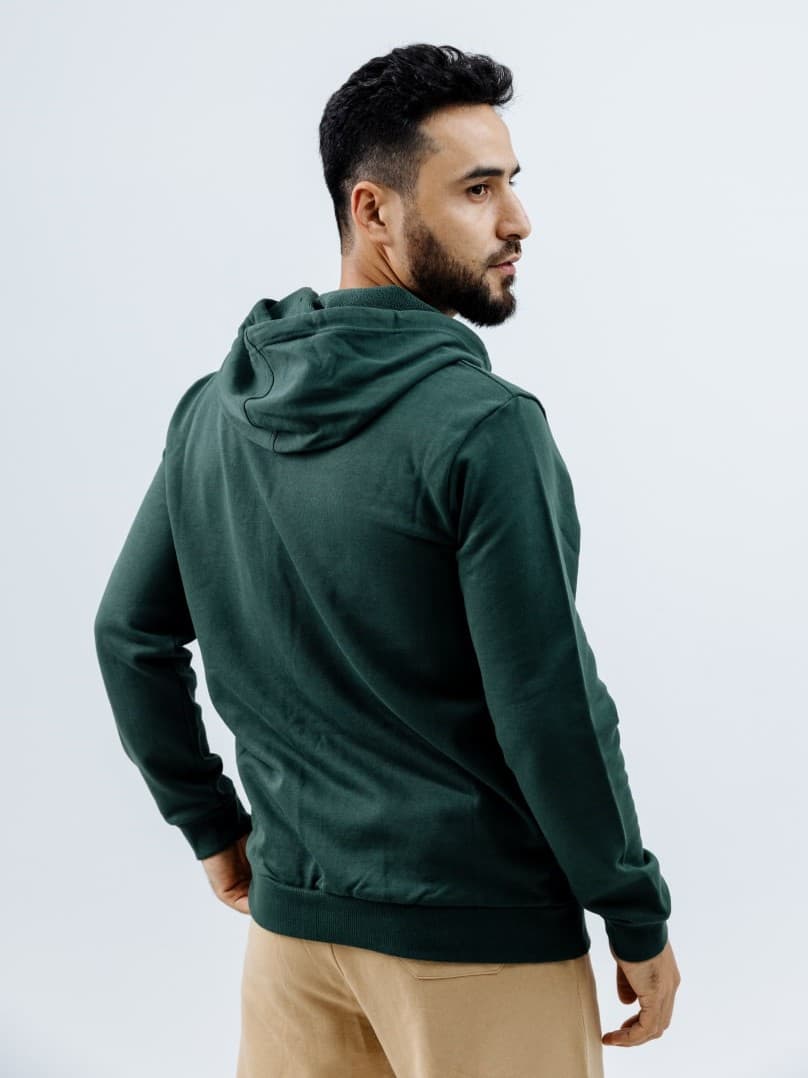 Green Zipped Hoodie - image - 01