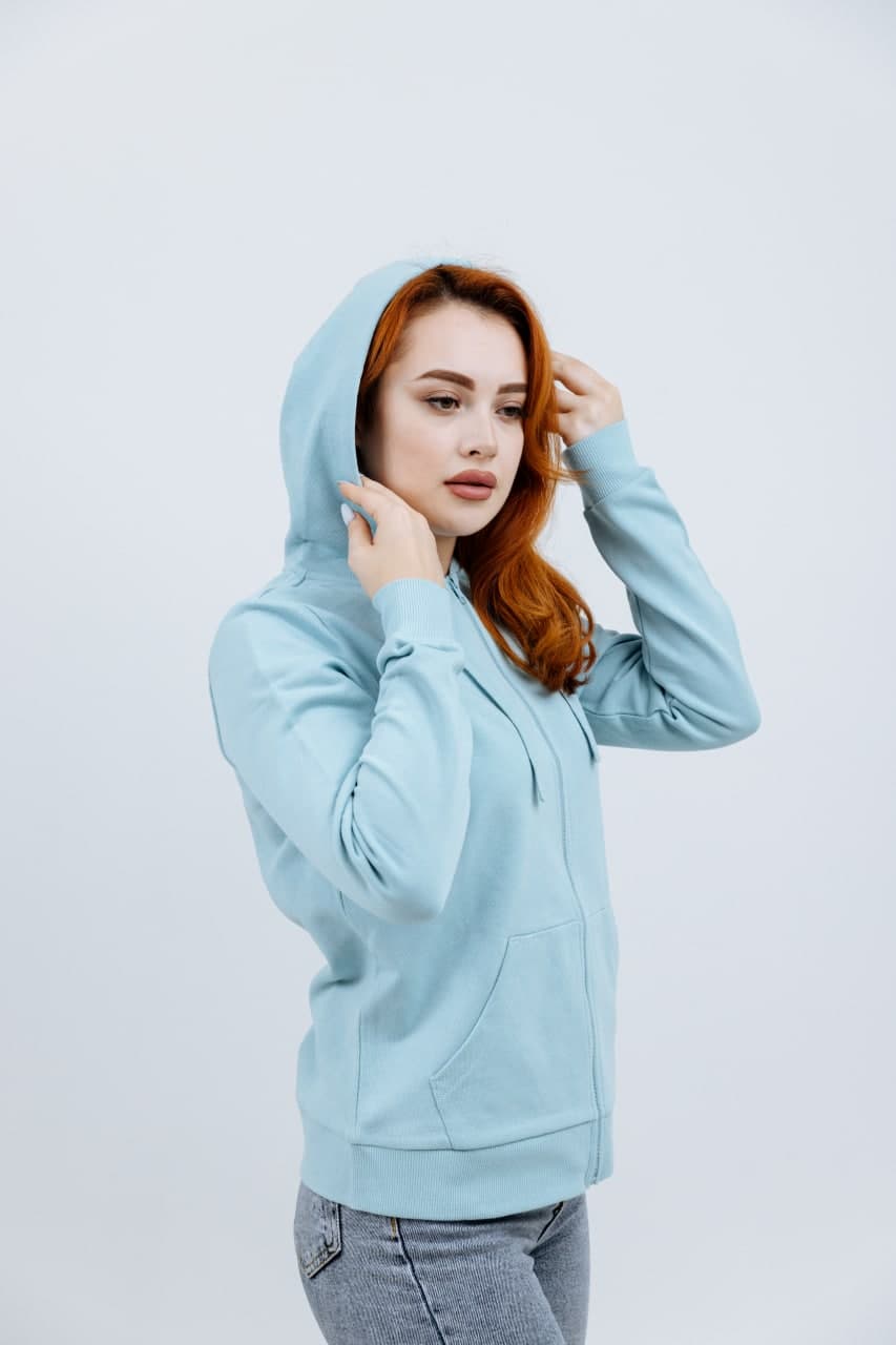 Blue Zipped Hoodie - image - 01