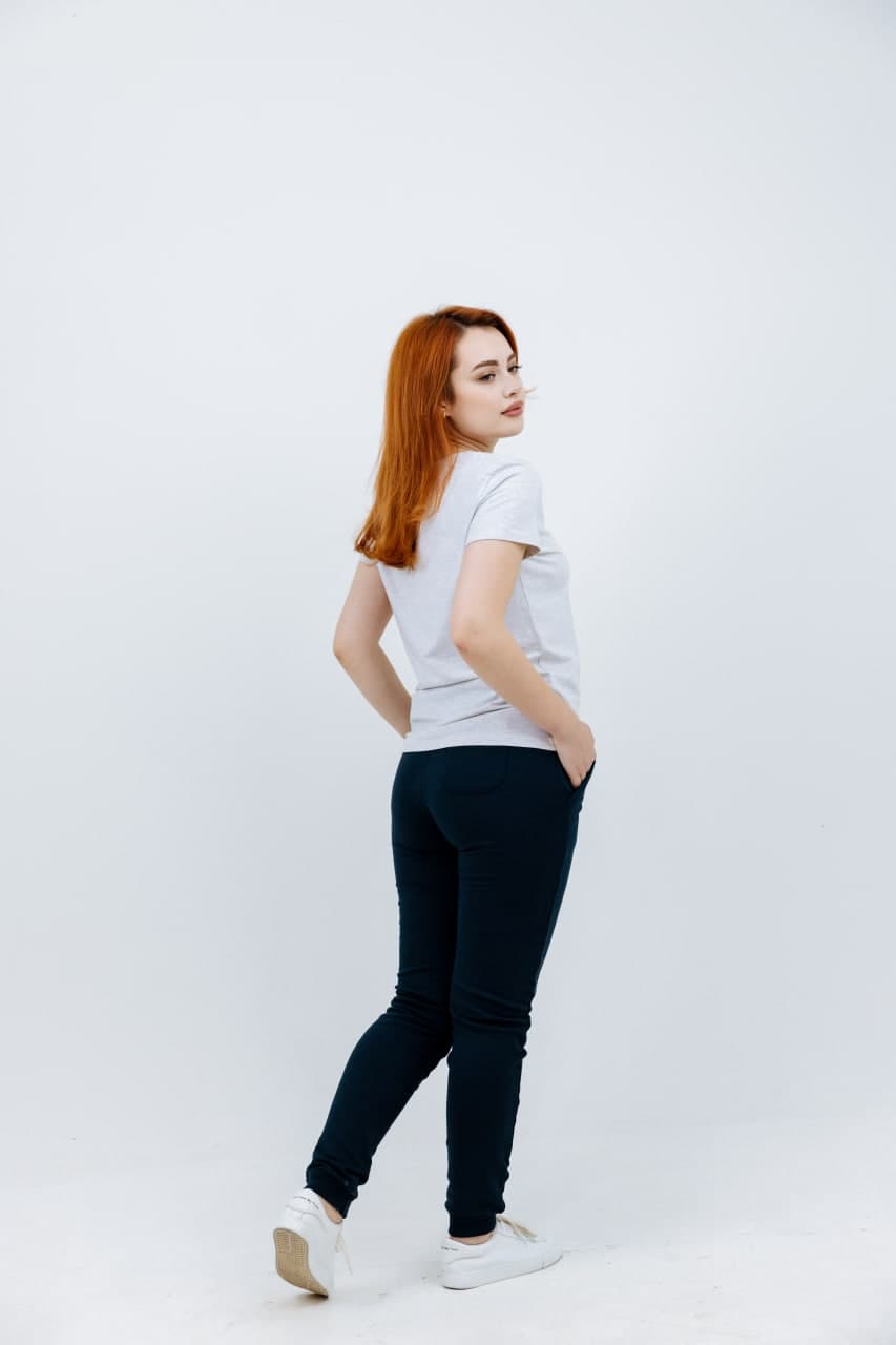 undefined Gray Tshirt with Dark Blue Trousers - image - 03