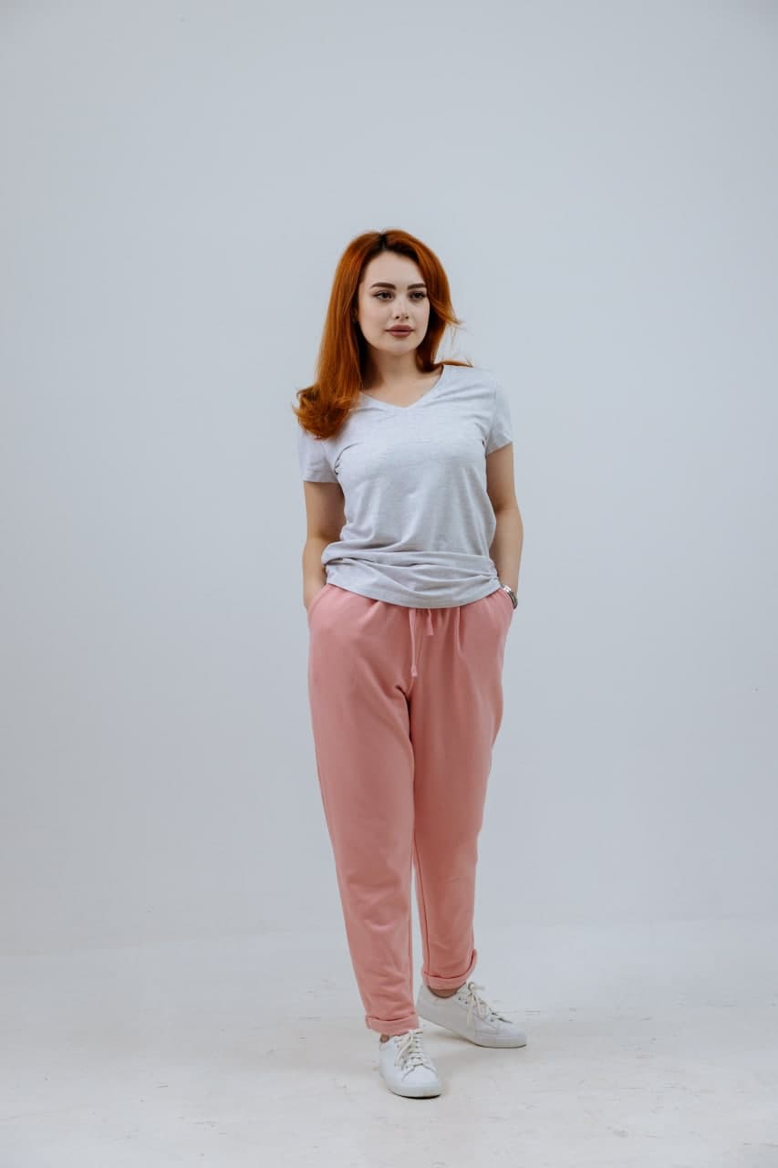 undefined Gray Tshirt with Pink Trousers - image - 02