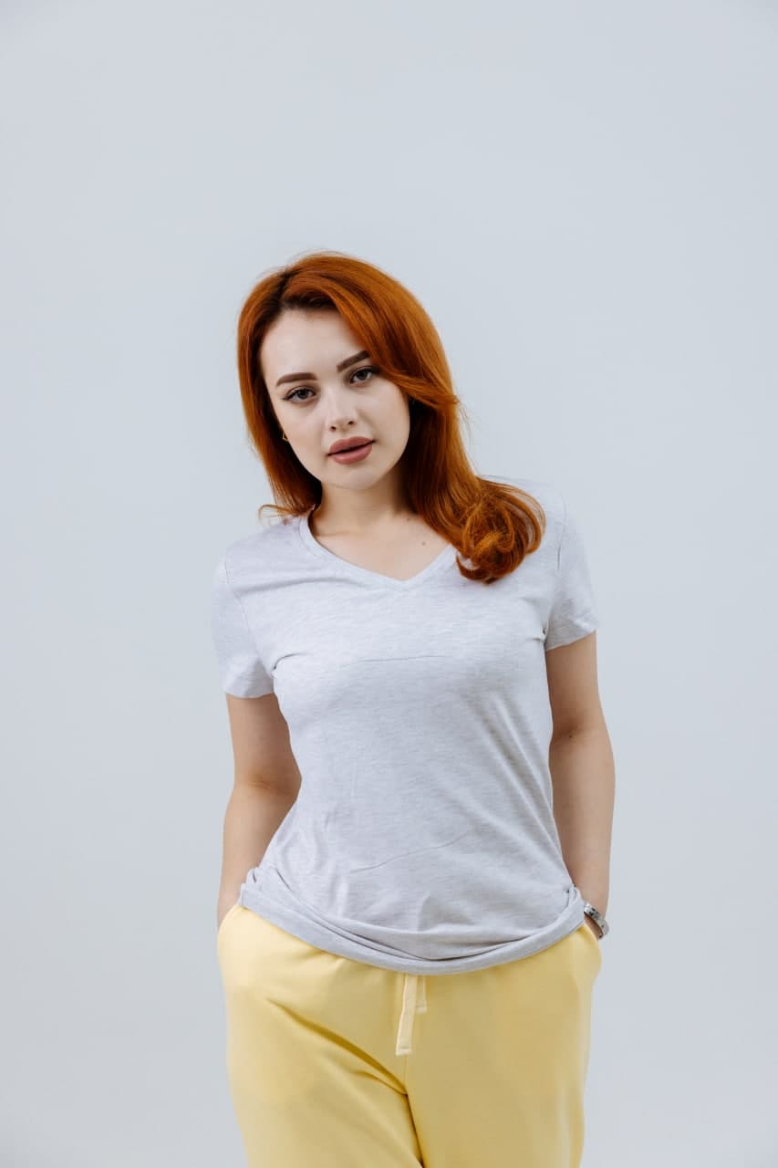 undefined Gray Tshirt with Yellow Trousers - image - 01