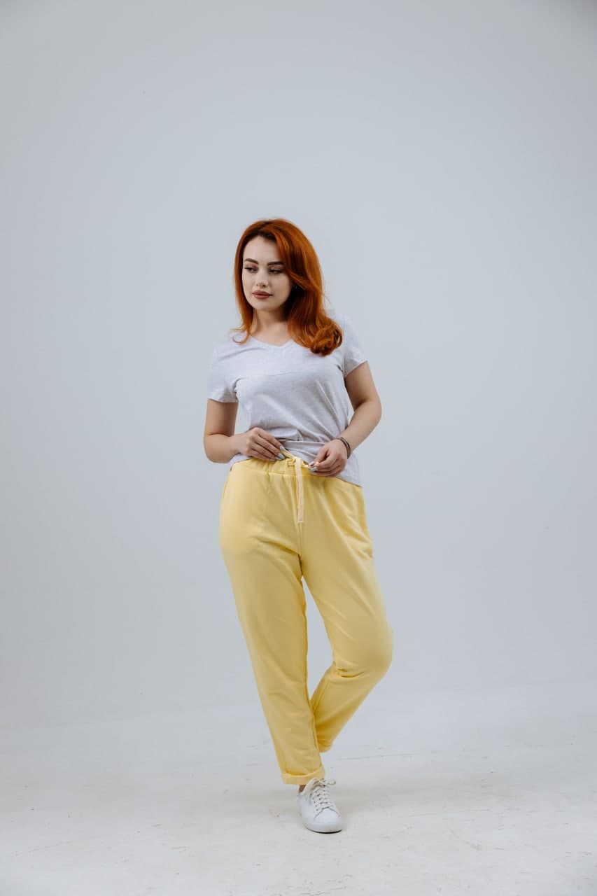 undefined Gray Tshirt with Yellow Trousers - image - 02