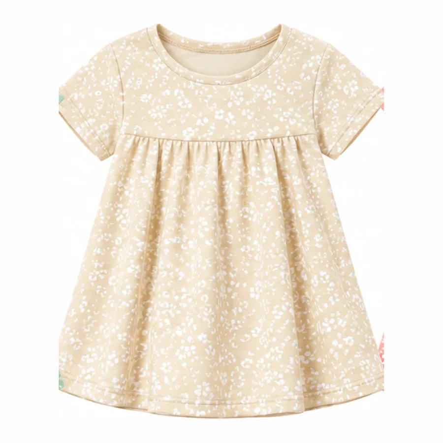 Girls’ dress with a floral print 5