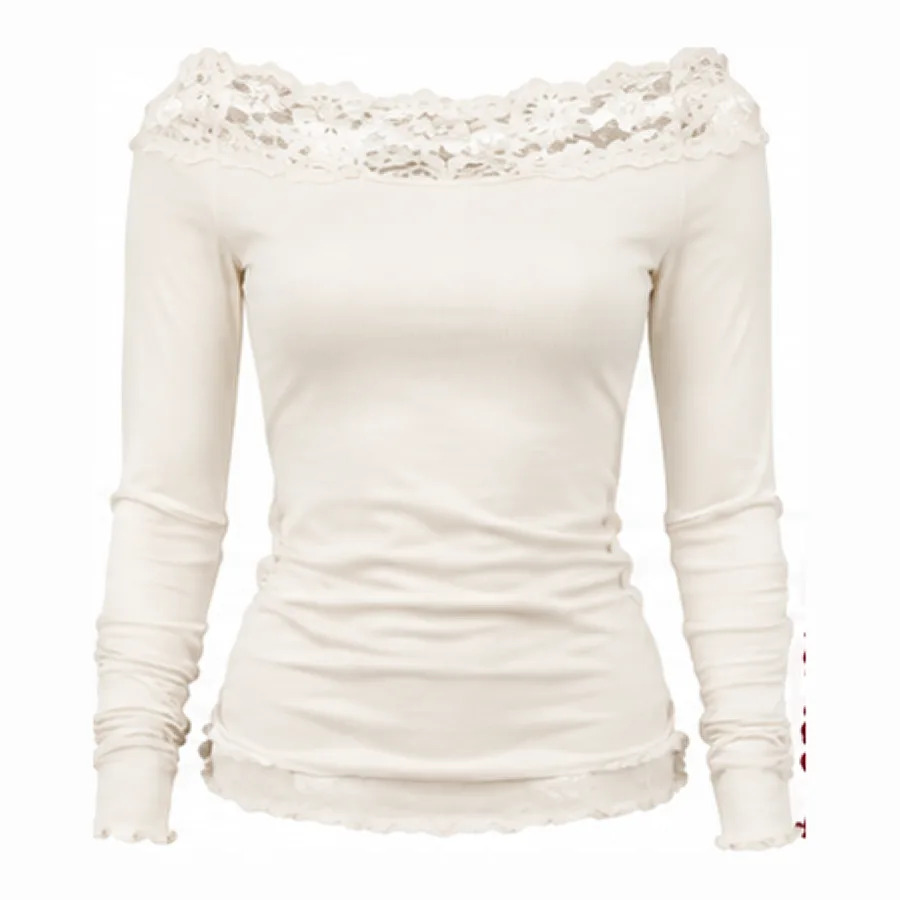 Off-the-shoulder lace-trim top 5