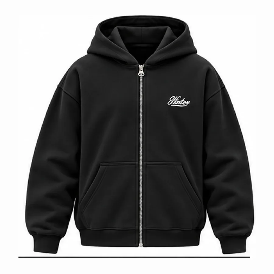 Oversayz zip-xudi, logotipli 3